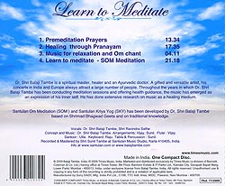 Dr. Shri Balaji Tambe - Learn To Meditate�μ̿�2