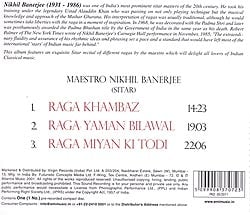 Classical Treasures Maestro Nikhil Banerjee - Vol.2[CD]�μ̿�2