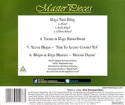 Master Pieces - Begum Parveen Sultana - Raga Maru Bihag Raga Hansadhwani Bhajans�μ̿�2