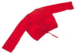 ベリーダンス用7分袖ストレッチチョリ - 赤の写真3