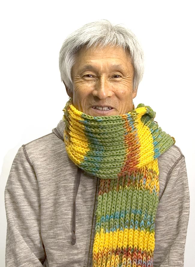 ざっくり手編みのあったかマフラーborder=