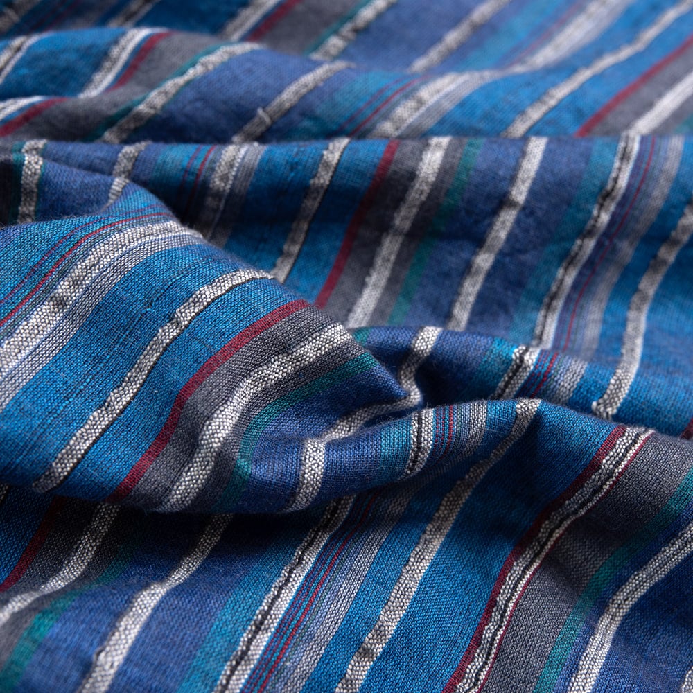 ストライプコットンのラップスカート【ロング】6枚目の説明写真です