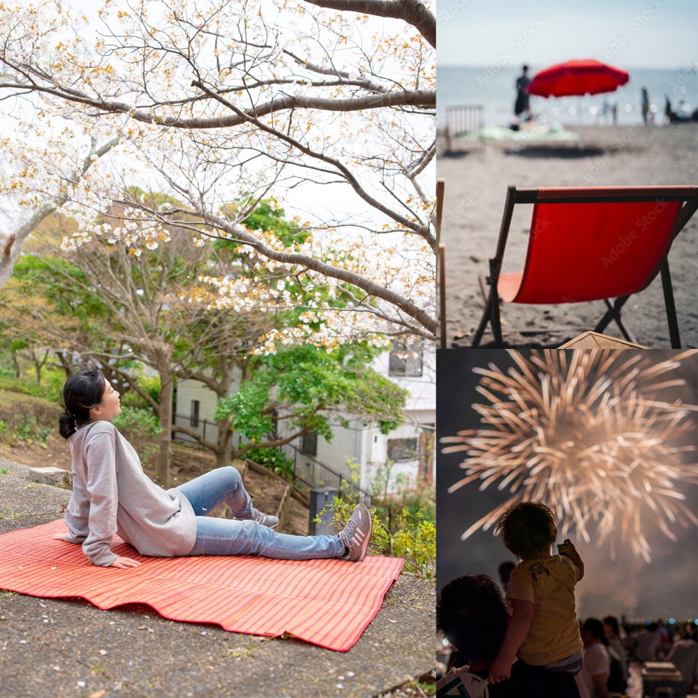 【アソート】タイからやってきた ストロー素材のどこでもバッグシート レジャーシート ござ7枚目の説明写真です