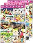 インドの教育ステッカー3枚セット　【インドのお祭り】