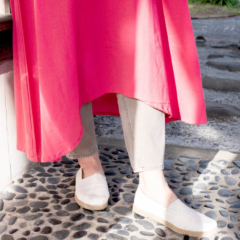 シンプルコットンのフィッシュテールワンピース5枚目の説明写真です