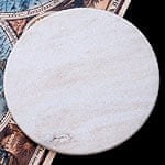 チャパティ用の台 - マーブル製[白系]［直径：約25cm、高さ：約2.5cm］