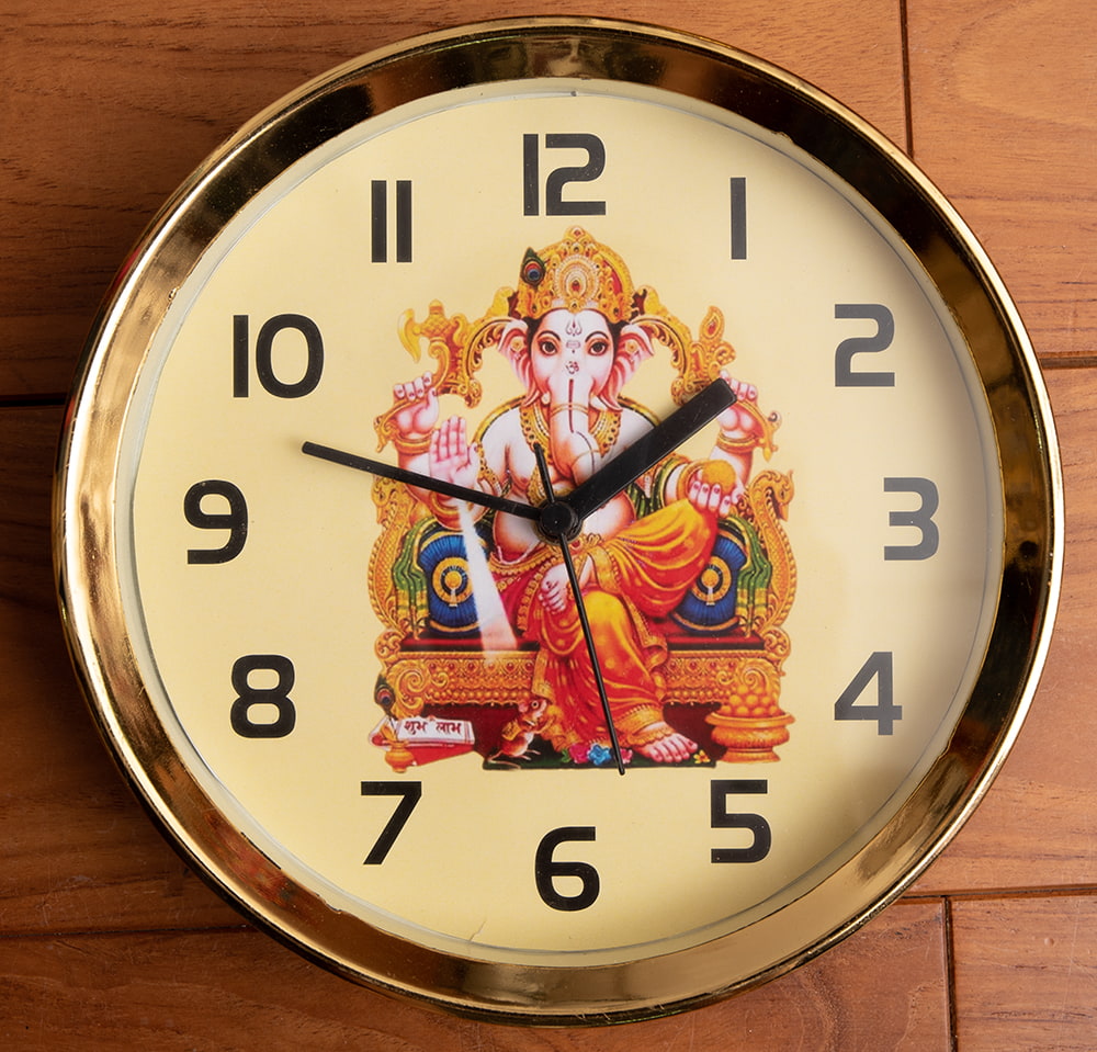 神様壁掛時計 - Ganesh -ガネーシャ【インド現地クオリティ】1枚目の説明写真です