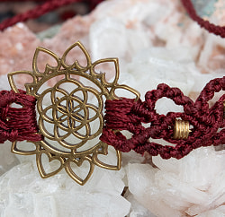 Flower of Life マクラメ編みブレスレットの個別写真