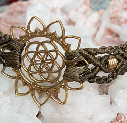 Flower of Life マクラメ編みブレスレットの個別写真