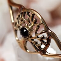 生命の木 Tree of Lifeの天然石付きメタルバングルの個別写真