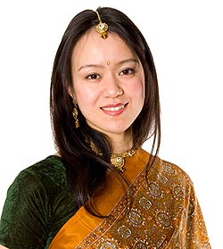 ★専用★インド民族衣装【51-87, 5P-25】 送料無料】インド民族衣装サリー 黄系統 化繊ジョーゼット