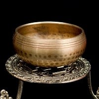 槌目付きティッカシンギングボウル 約9.7cm×約4.9cm〔スティック付属〕
