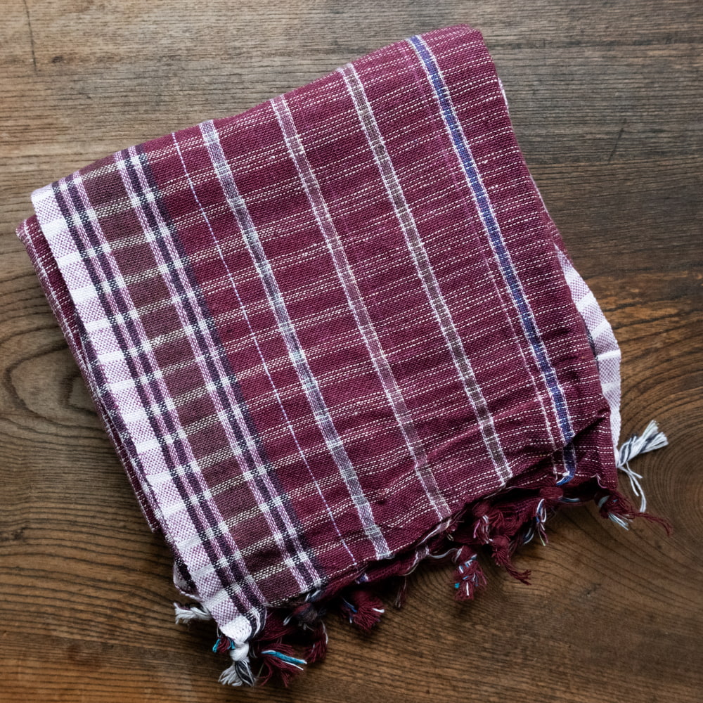 ガムチャと呼ばれるインドの万能布【約160cm×約73cm】の個別写真