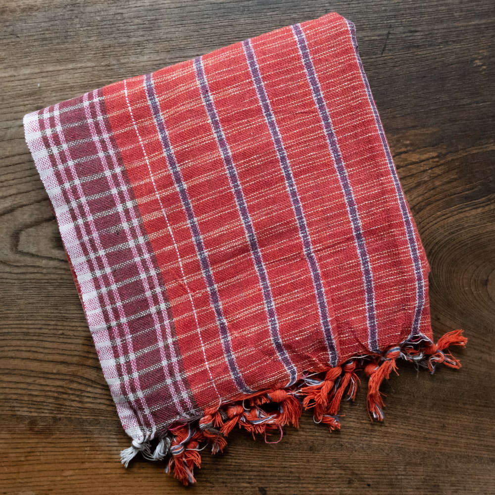 ガムチャと呼ばれるインドの万能布【約160cm×約73cm】の個別写真