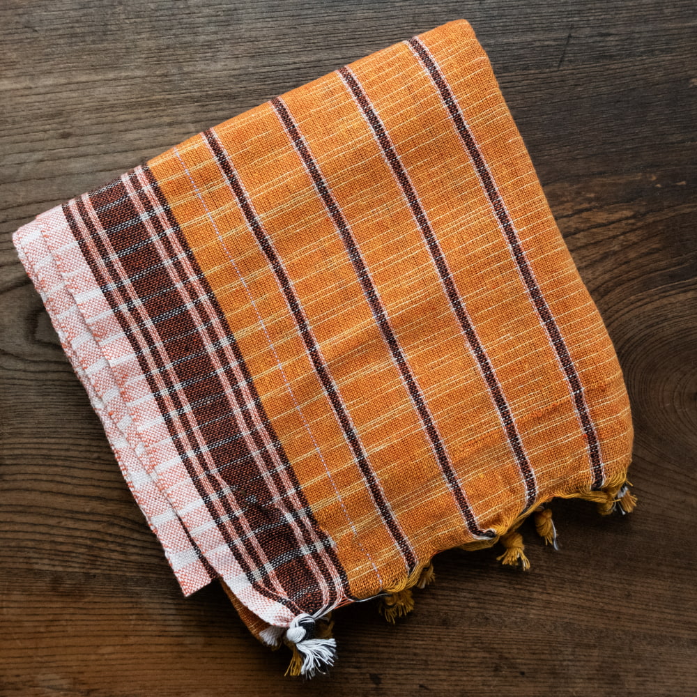 ガムチャと呼ばれるインドの万能布【約160cm×約73cm】の個別写真