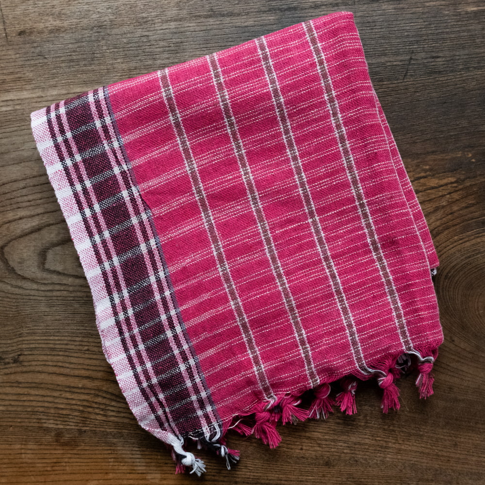 ガムチャと呼ばれるインドの万能布【約160cm×約73cm】の個別写真