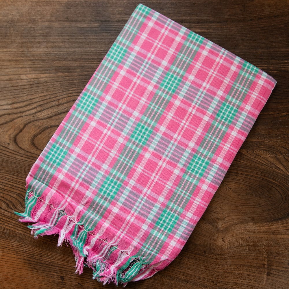 ガムチャと呼ばれるインドの万能布【約160cm×約88cm】の個別写真