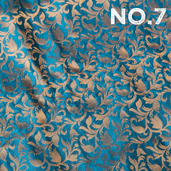〔1m切り売り〕〔各色あり〕インドの伝統模様布　光沢感のある更紗模様〔幅約108.5cm〕の選択用写真