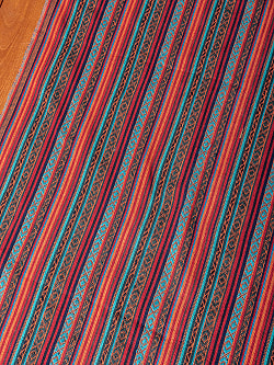〔50cm切り売り〕ネパール伝統のコットン織り生地　厚手〔幅約119cm〕