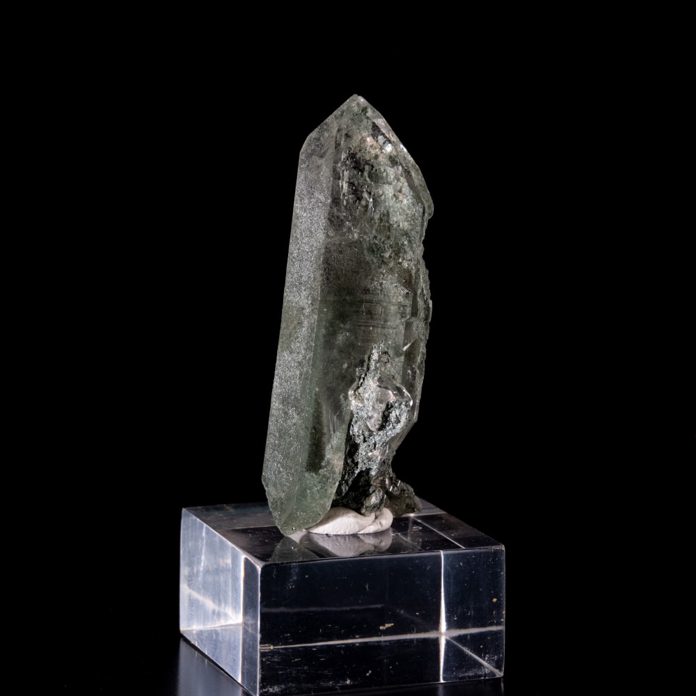 【一点物】 ヒマラヤ水晶原石 【30.5g】ポイント・透明・クローライト・バーコード・タビー2枚目の説明写真です