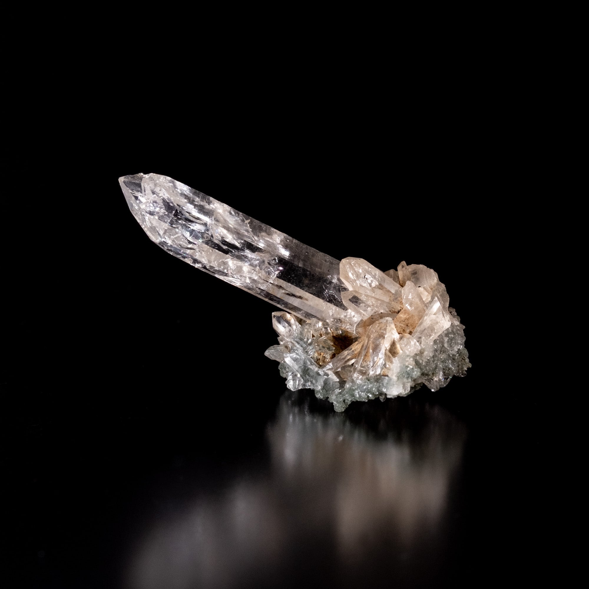 【一点物】 ヒマラヤ水晶原石 【 19.5g】クローライト・レインボー・バーコード2枚目の説明写真です