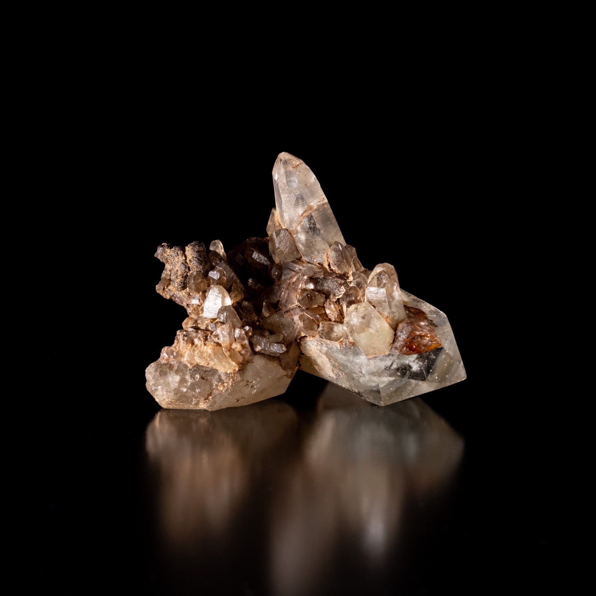 【一点物】 ヒマラヤ水晶原石 【 82.5g】クラスター・褐色・ガーデン・ファントム・レインボー2枚目の説明写真です