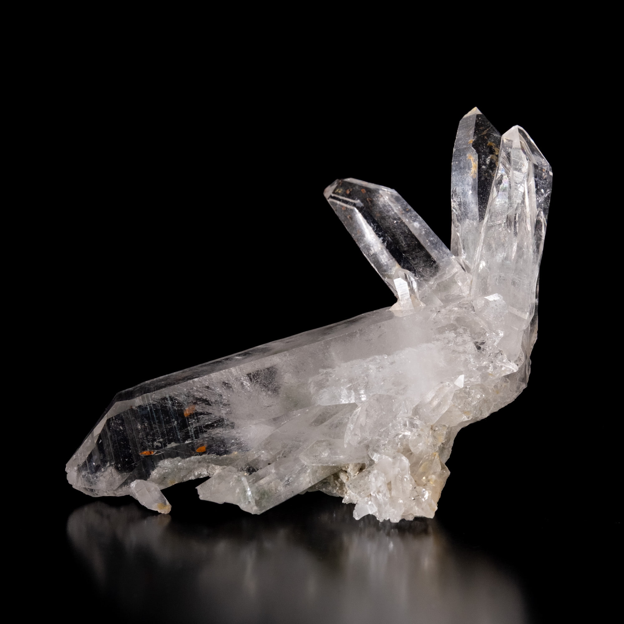 【一点物】 ヒマラヤ水晶原石 【 103.5g】透明度・ガーデン・バーコード2枚目の説明写真です