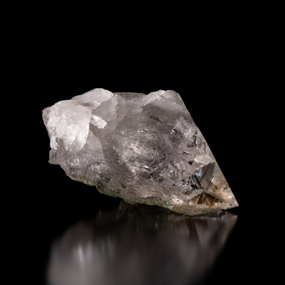 【一点物】 ヒマラヤ水晶原石 【221g】ルチル・クローライト・透明・バーコード・セルフヒールド2枚目の説明写真です