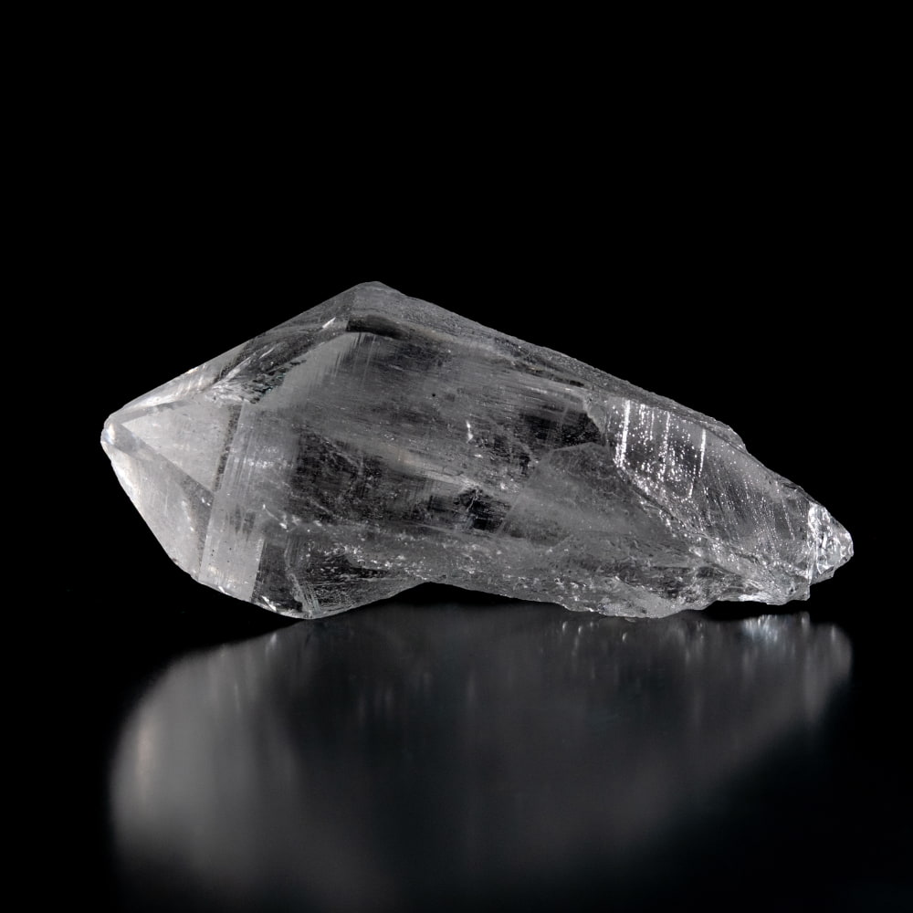 【一点物】 ヒマラヤ水晶原石 【170.5g】透明・ポイント・貫入・セルフヒールド・タビー・バーコード2枚目の説明写真です