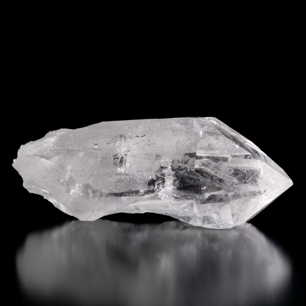 【一点物】 ヒマラヤ水晶原石 【366g】透明・ポイント・セルフヒールド・バーコード・レインボー2枚目の説明写真です