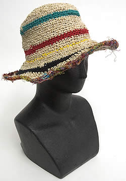 シルクフリンジターハット(黒・黄・赤・緑)