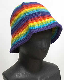 虹色コットンハット