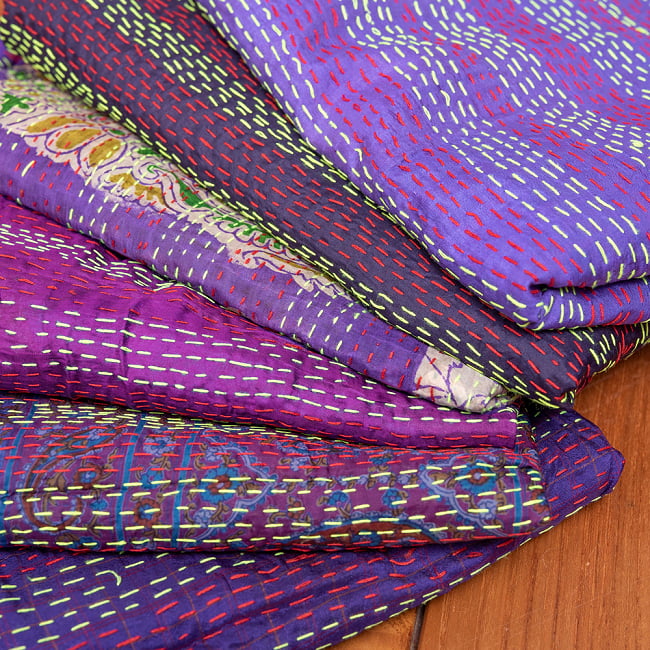 【アソート】インドのカンタ刺繍スカーフ （約200cm×約45cm）の選択用写真