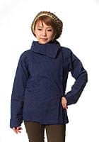 ウッドボタンのカシュクールジャケット 【紺】の個別写真