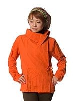 ウッドボタンのカシュクールジャケット 【ライトオレンジ】の個別写真