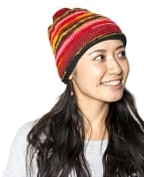 ウールン・ロールハット 【赤系】の個別写真