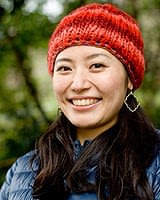 もこもこニット帽-フリース付き 【赤系】の個別写真