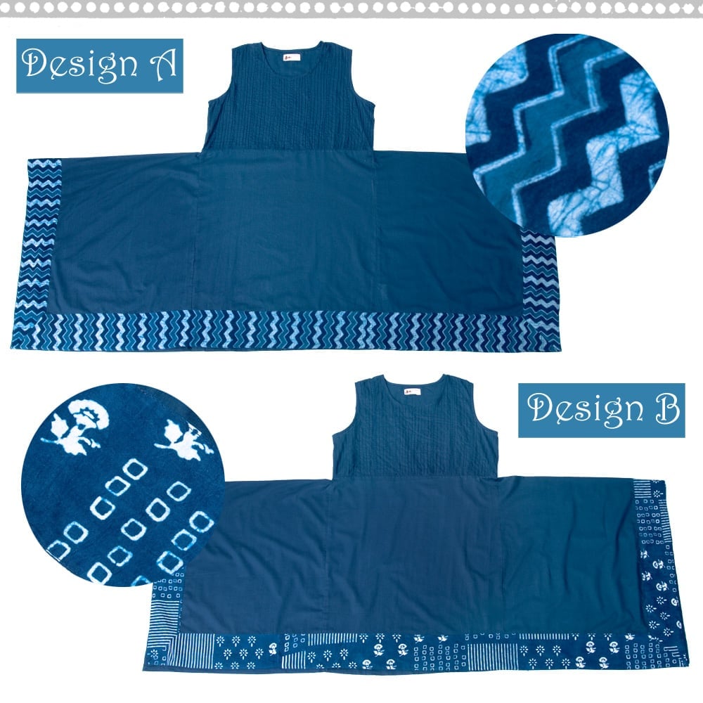 インディゴ スクエアワンピース5枚目の説明写真です