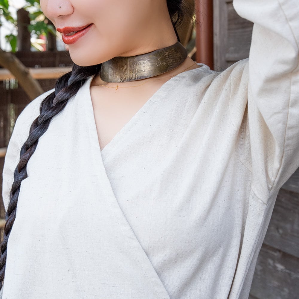 インド綿が肌に優しい　シンプルコットンのカシュクール5枚目の説明写真です