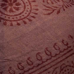 ラムナミサイドカットパンツ - 赤茶2-布の表面アップです。布の柄は多少異なる事がございます\