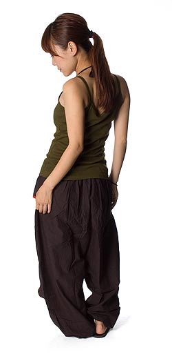 ライン入りアラジンパンツ - 黒 の通販 - TIRAKITA.COM