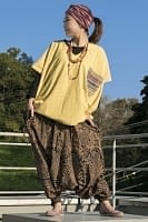ぞうさんとお花の2WAYモモンガパンツ 【黒×茶】の個別写真