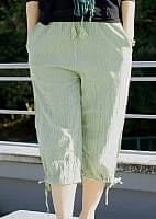 ストーンウォッシュの八分丈パンツ 【アイスグリーン】の個別写真