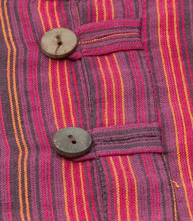 長袖ボタンクルタ2-生地を近くで見てみました。\