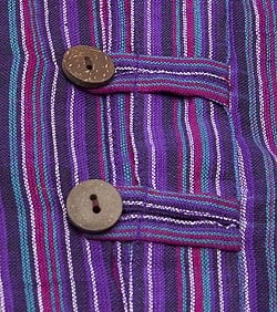 長袖紐ボタンクルタ2-\