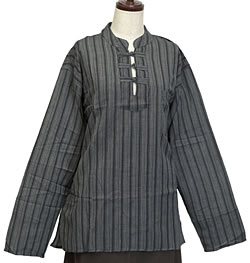 長袖紐ボタンクルタ