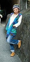 タイダイレーヨンサラサラベスト 【水色】の個別写真