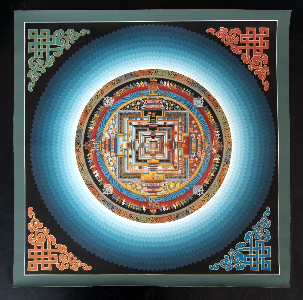 〔一点物〕タンカ - カーラチャクラマンダラ[54x54cm]1枚目の説明写真です