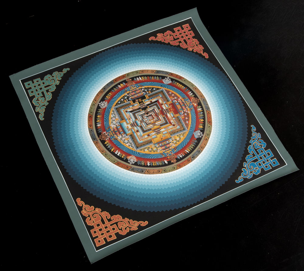 〔一点物〕タンカ - カーラチャクラマンダラ[54x54cm]2枚目の説明写真です