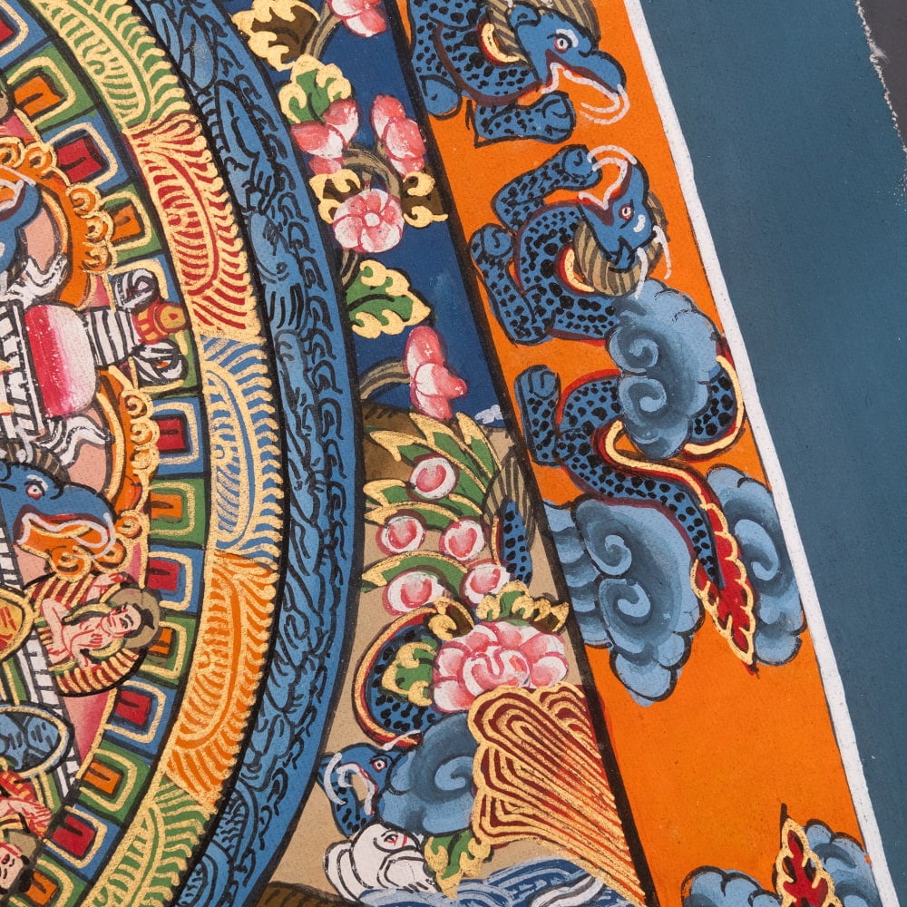 〔一点物〕タンカ - 金剛法界曼荼羅[37cm x 31cm]3枚目の説明写真です